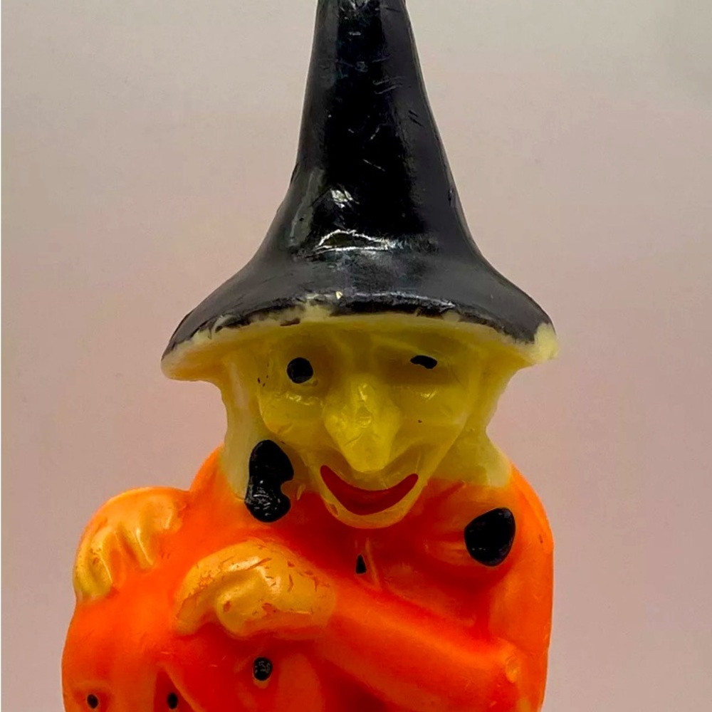 Vintage Gurley Halloween Witch With Pumpkin Candle- NOS Unused - Picture 2 of 9
